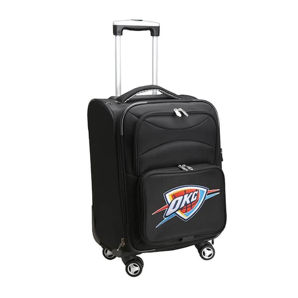 Denco NBA Oklahoma City Thunder 21 in. Black Carry-On Spinner Softside Suitcase