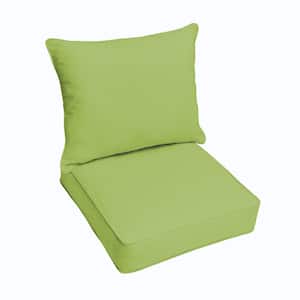23 x 25 Deep Seating Outdoor Pillow and Cushion Set in Solid Apple Green