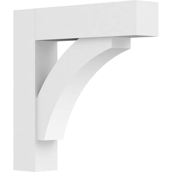 Ekena Millwork Standard Thorton 3 in. W x 18 in. H x 18 in. D Signature Urethane Polyurethane Bracket With Block Ends