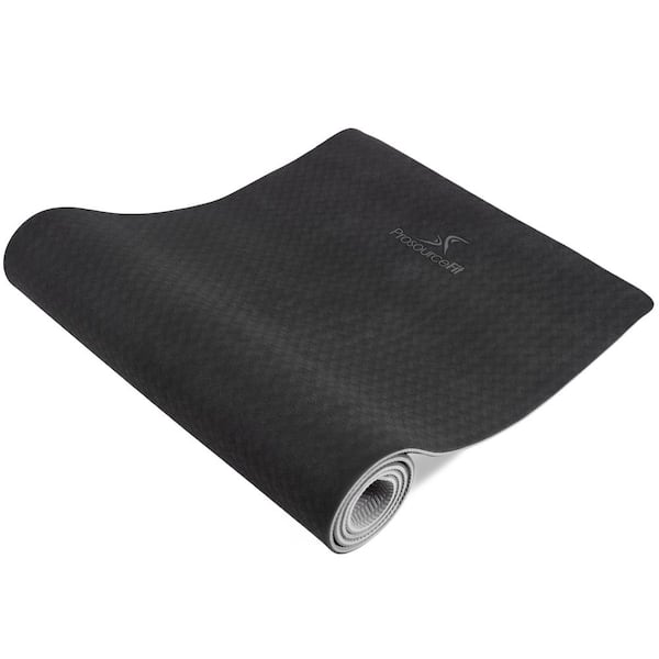 PROSOURCEFIT Black/Grey 72 in. L x 24 in. W x 0.25 in. T Natura TPE Yoga  Mat Non Slip Waterproof (12 sq. ft. covered) ps-1800-tpe-black/grey - The  Home Depot