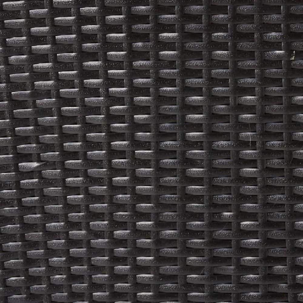 Vista Black Resin Wicker Square Planter, 14-inch