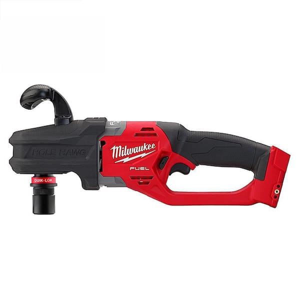Milwaukee M18 FUEL 18V Lithium-Ion Brushless Cordless Hole Hawg 7/16 in. Right  Angle Drill W/ Quick-Lok (Tool-Only) 2808-20 The Home Depot