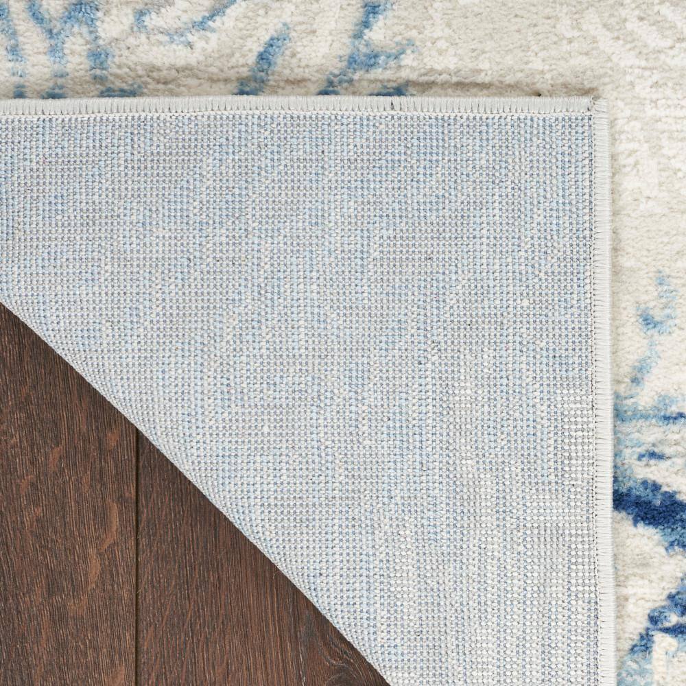 Pompeii Ivory Gray Blue Coastal Synthetic 4' x 6' Area Rug