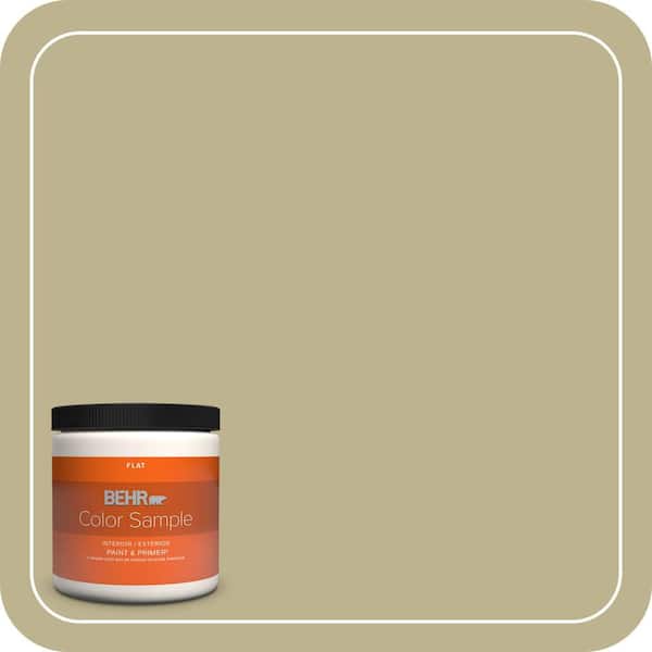 BEHR PREMIUM PLUS 8 oz. #PPU9-10 Wasabi Powder Flat Interior/Exterior Paint & Primer Color Sample