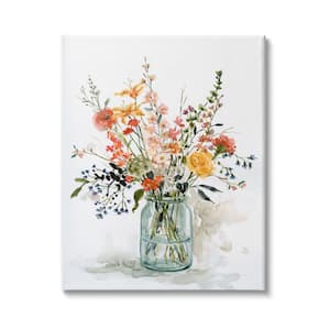 Warm Summer Meadow Bouquet Still Life Painting by Carol Robinson Unframed Print Nature Wall Art 30 in. x 40 in.