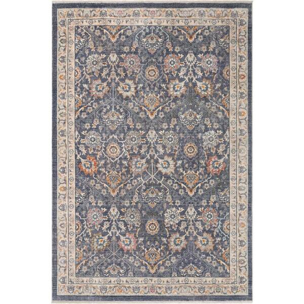 Well Woven Tivoli Zocalo Global Vintage Oriental Blue 5 ft. 3 in. x 7 ft.  10 in. Distressed Area Rug TIV-16-5 - The Home Depot