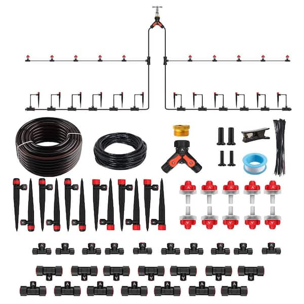 100FT Drip Irrigation System Kit – Quick-Connect Garden Watering System ...