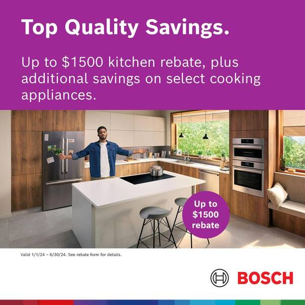 Bosch 100 Series 24 Front Control Built-In Hybrid Stainless Steel