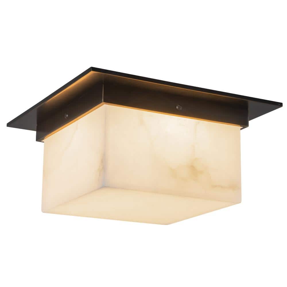 Mineral 11-in Alabaster Flush Mount with Urban Bronze Finish price history on PriceWatchPro