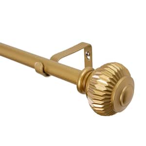 0.75 Inch Curtain Rod For Windows 48 to 86 Inch, Adjustable Drapery Rods, Gold