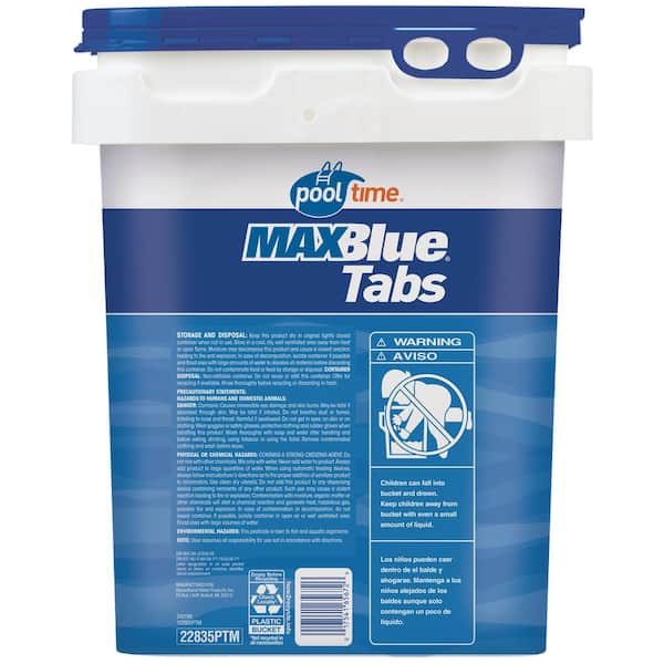 Pool Time MAXBlue 35 lbs. 3 in. Pool Chlorinating Tablets 22835PTM The Home Depot