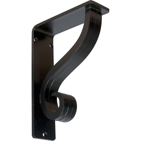 Ekena Millwork Ashford 2 in. x 8 in. x 5-1/2 in. Wrought Iron Bracket
