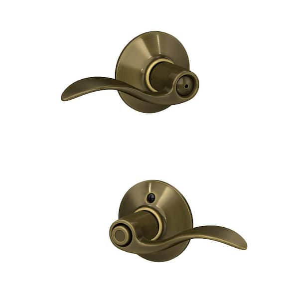 Schlage Plymouth Bright Brass Interior Bed/Bath Privacy Door Knob in the Door  Knobs department at
