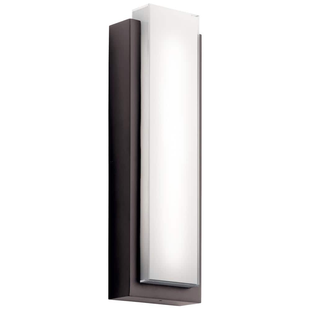 Dahlia 25 in. 2-Light Architectural Bronze Outdoor Hardwired Wall Lantern Sconce with Integrated LED (1-Pack) price history on PriceWatchPro