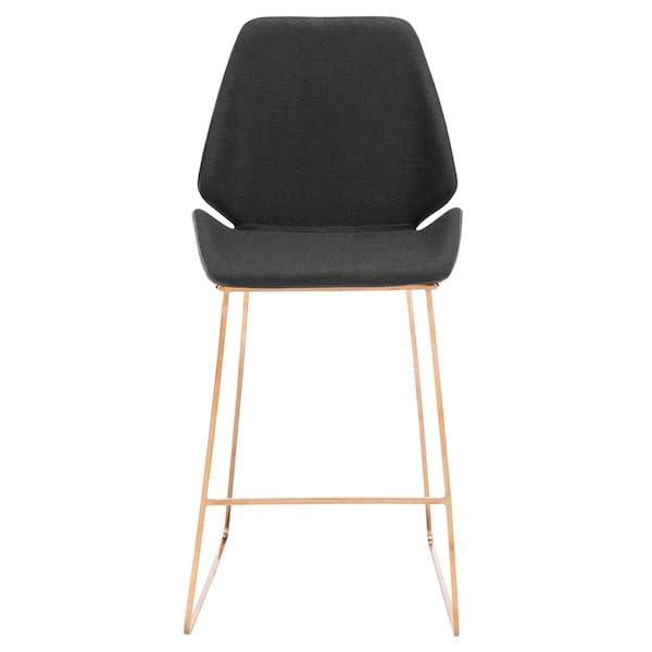 SAFAVIEH Masami 26 in. Black/Gold Metal Counter Stool