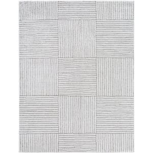 Galey Alix x Livabliss Architect II Modern Geometric Area Rug, 6'7 in. x 9' (7' x 9'), Brown