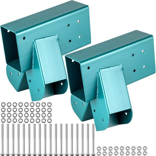 VEVOR Swing Set Bracket 12 in. Swing Bracket A-Frame Construction Iron with Green Powder Coated DIY Swing Set End Bracket