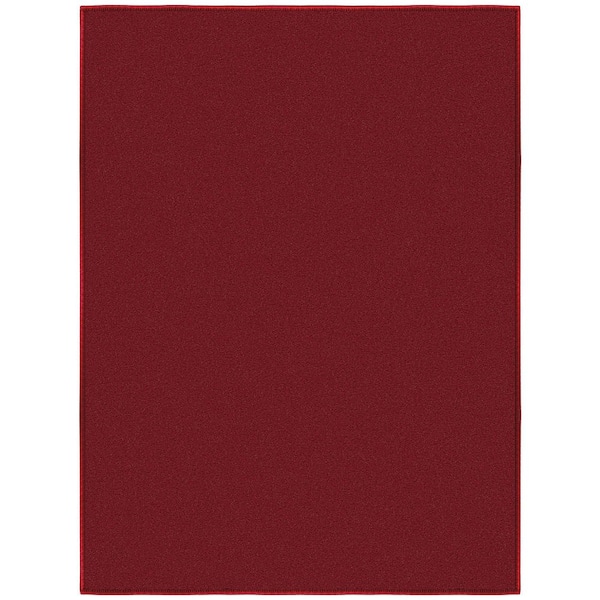 Basics Collection Non-Slip Rubberback Modern Solid Design 2x3 Indoor Area Rug/Entryway Mat, 2 ft. 3 in. x 3 ft., Red