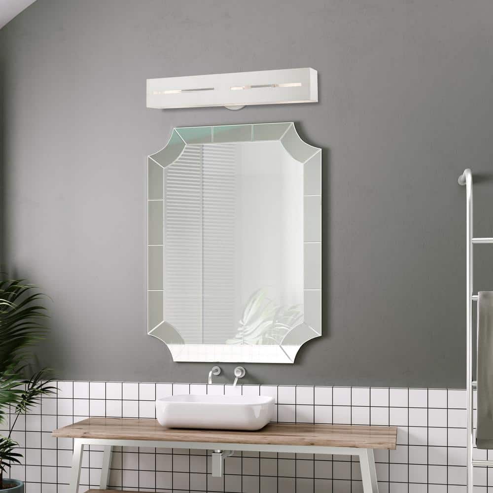 Soma Brushed Nickel Dimmable 3-Light Outdoor Vanity Sconce