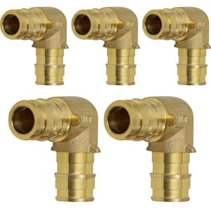 1/2 in. Elbow Pex Fitting, Expansion Pex A Elbow Brass No Lead, 90-Degree for Use with Pex A Tubing (Pack of 5)