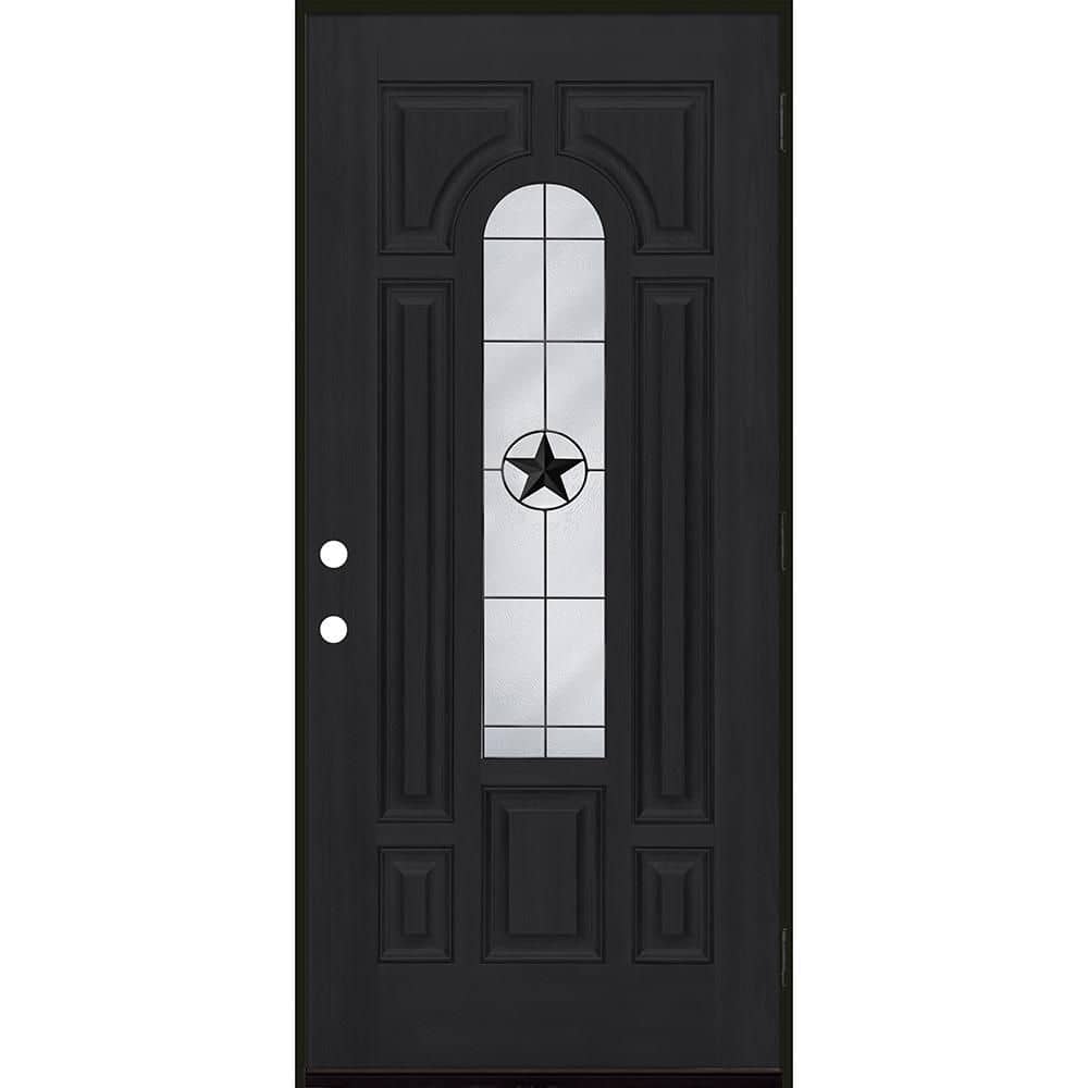 Regency 36 in. x 80 in. CenterLite Alamo Glass LHOS Onyx Fiberglass Prehung Front Door with 6-9/16 Jamb price history on PriceWatchPro