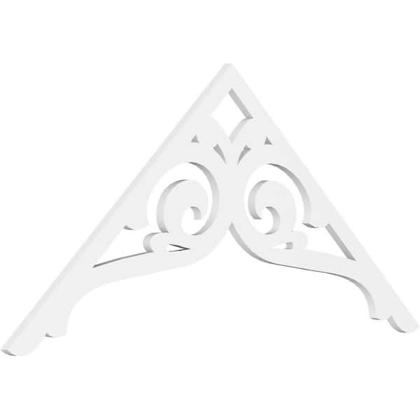 Ekena Millwork Bordeaux 1 in. D x 27-1/2 in. W x 60 in. L Signature Urethane Gable Pediment