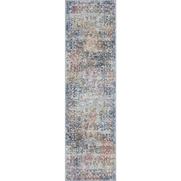 Tayse Rugs Reina Oriental Cream 3 ft. x 10 ft. Indoor Runner Rug