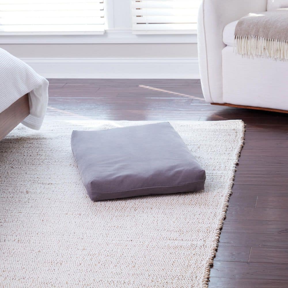 Small Gray Reversible Microfiber Crate Pad