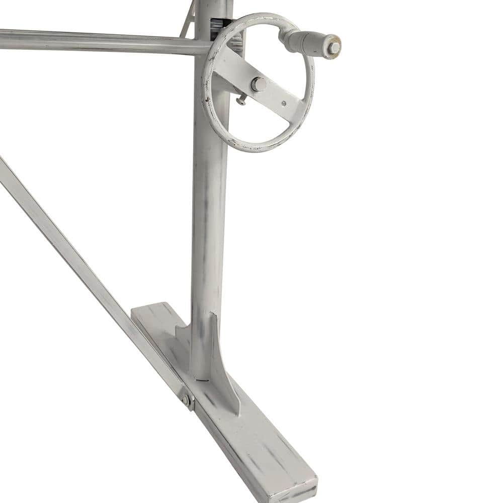 Whitewash Mango Wood Adjustable Height Standing Desk