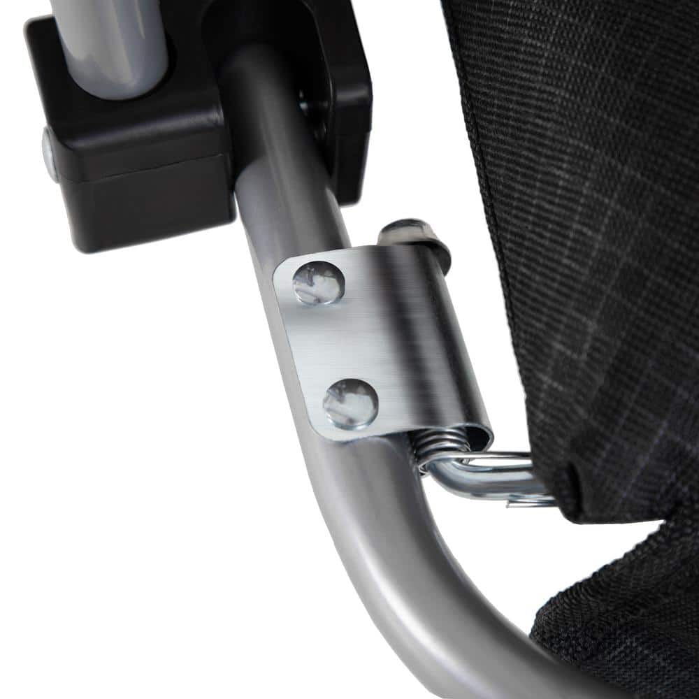 Black and Red Steel Portable Stadium Seat with Armrests