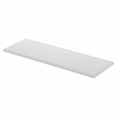 Super White 4 in. x 12 in. Glossy Glass Wall Tile (1 sq. ft. / pack)