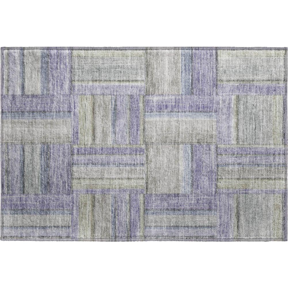 Mayfield Premium Machine Washable Abstract AMF2285 Purple 2 ft. x 3 ft. Accent Rug price history on PriceWatchPro