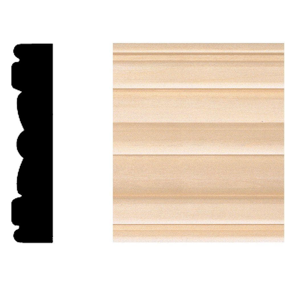 HOUSE OF FARA 5/8 in. x 3 in. x 7 ft. Hardwood Flute Moulding 733 The