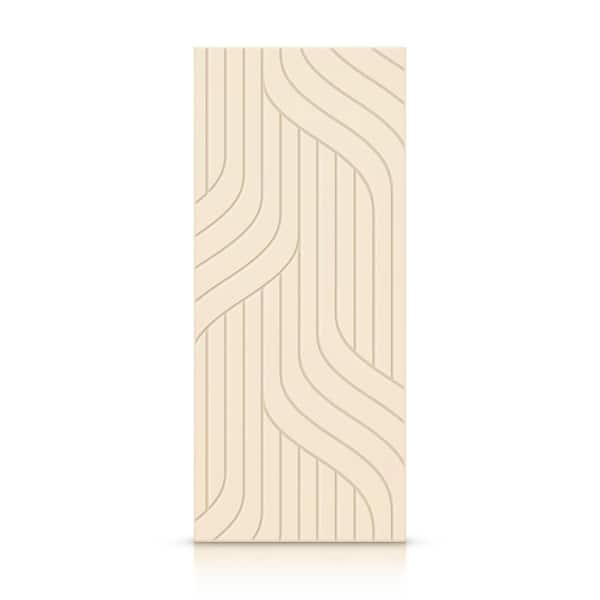 CALHOME 24 in. x 80 in. Hollow Core Beige Painted Composite MDF Interior Door Slab