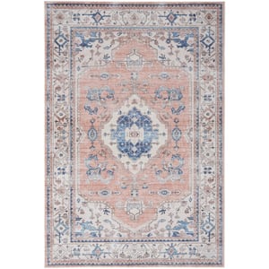 Fulton Coral 5 ft. x 7 ft. Vintage Persian Traditional Area Rug