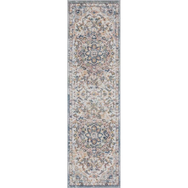 Reina Oriental Cream 3 ft. x 10 ft. Indoor Runner Rug