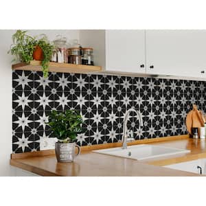 Black and White B66 8 in. x 8 in. Vinyl Peel and Stick Tile (24 Tiles, 10.67 sq.ft./Pack)