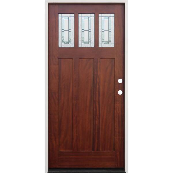 Pacific Entries 36 in. x 80 in. Pecan LeftHand Inswing 3