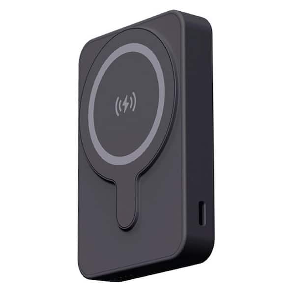 CHARGEWORX Power Bank-5000mah Magsafe-Credit Card Holder, Black