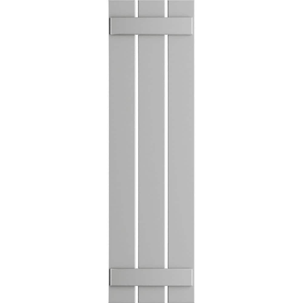17-1/8 in. x 39 in. True Fit PVC Three Board Spaced Board and Batten Shutters Pair in Hailstorm Gray price history on PriceWatchPro