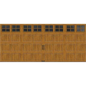 Gallery Collection 16 ft. x 7 ft. 6.5 R-Value Insulated Ultra-Grain Medium Garage Door with SQ22 Window