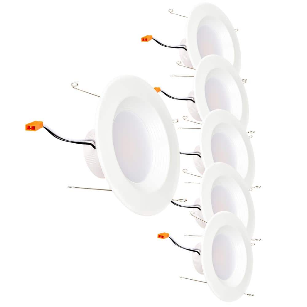White Aluminum Round Dimmable LED Recessed Downlight Kit