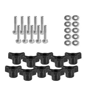 1/4-20 in. x 1-1/2 in. Bolts, Washers, T-Track Knobs (10-Set)