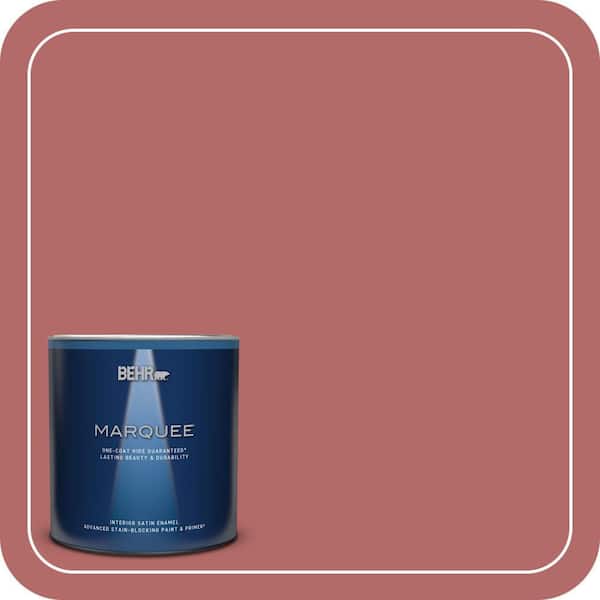BEHR MARQUEE 1 qt. #PMD-12 Desert Rose Satin Enamel Interior Paint & Primer