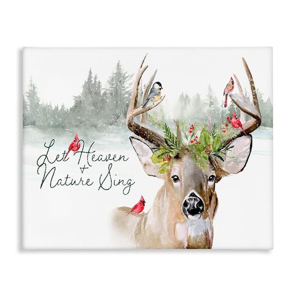 Motivational Winter Reindeer by Jennifer Paxton Parker Unframed Graphic Art Print Animal 16 in. x 20 in.