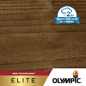 Elite 1 gal. ST-2002 Black Walnut Semi-Transparent Exterior Stain and Sealer in One Low VOC
