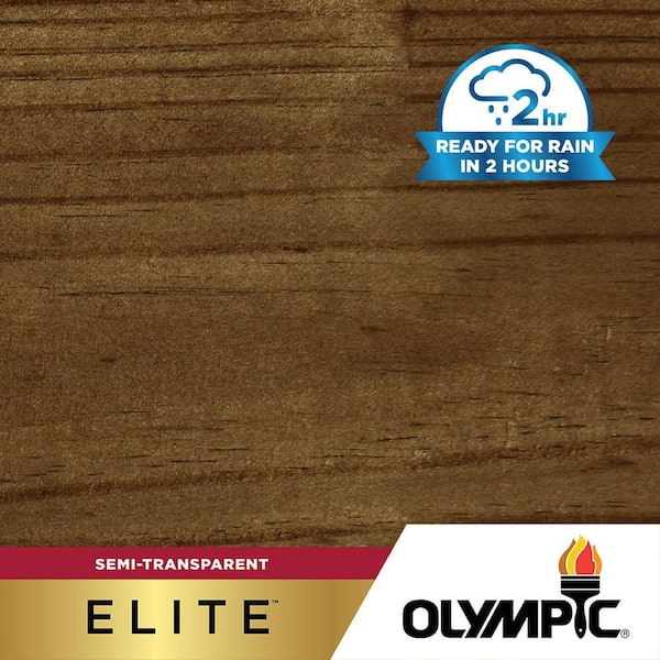 Elite 3 gal. ST-2002 Black Walnut Semi-Transparent Exterior Stain and Sealer in One Low VOC