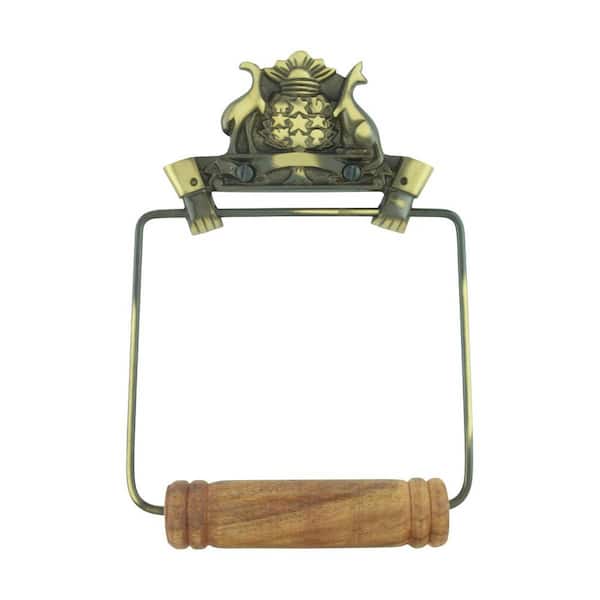 RENOVATORS SUPPLY MANUFACTURING Antique Brass Toilet Paper Holder Wall Mount Victorian Style Brass Finish