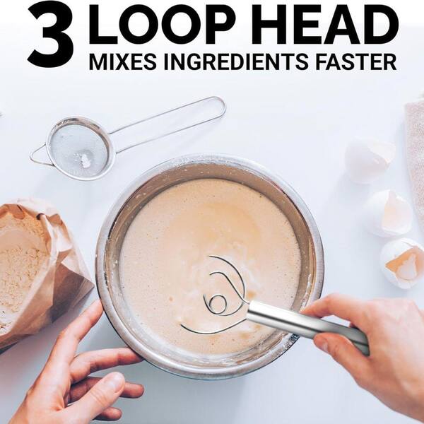 Zulay Kitchen 13-in. Danish Dough Whisk-Stainless Steel Z-DNSH-WSK-SS - The Home Depot Zulay Kitchen 13-in. Danish Dough Whisk-Stainless Steel Z-DNSH-WSK-SS - The Home Depot