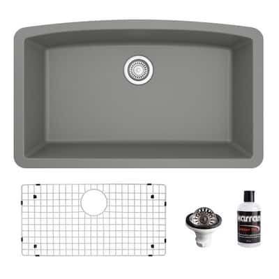 Karran QU-610 Quartz/Granite 32 in. Double Bowl 60/40 Undermount ...